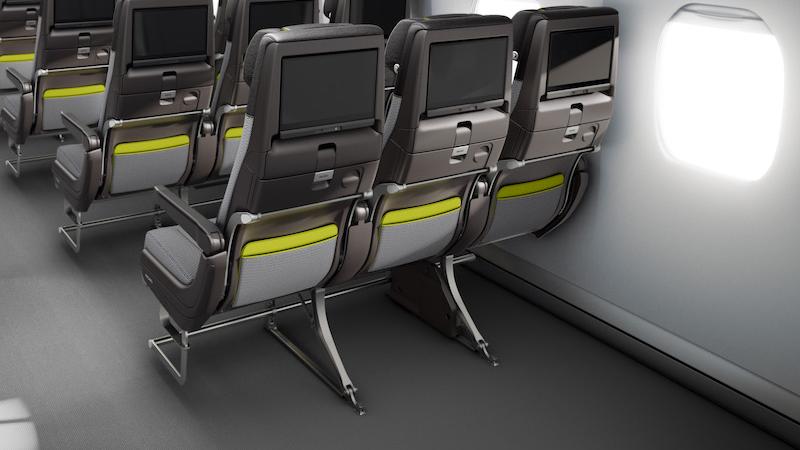 Economy class seats, cabins