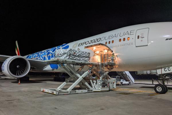 Passenger Freighter Flight transporting Pharma from Hyderabad