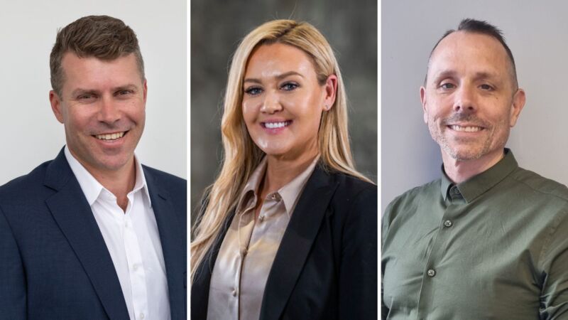 Menzies Aviation Beau Paine, Kayla Moa, and Karl Aldwinckle
