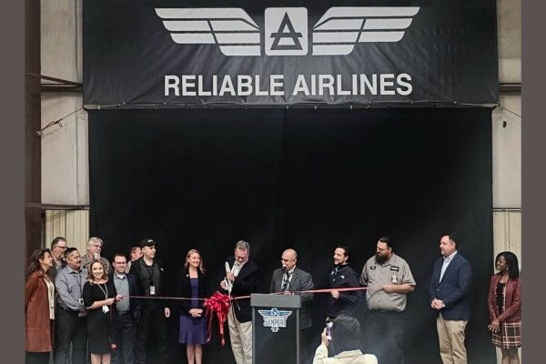 Reliable Airlines ribbon cutting ceremony