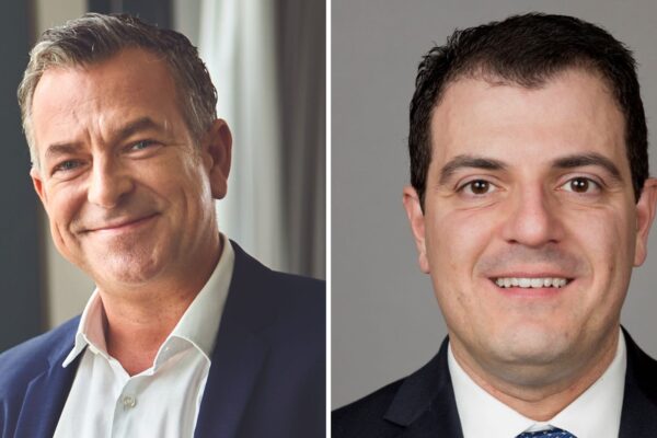 Derrick Siebert, vice president of commercials engine services at Lufthansa Technik, and Dimitrios Ladas, director of engine maintenance at Air Canada