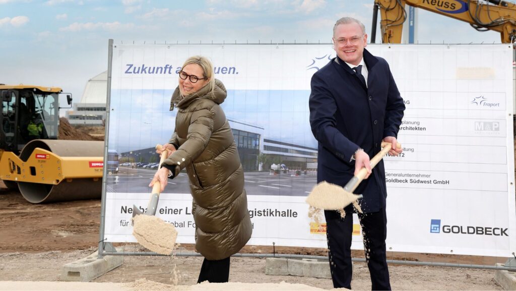 Anke Giesen and Tobias Schmidt at the official groundbreaking ceremony