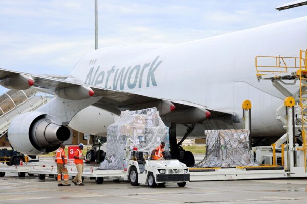 Network Airline Management’s B747-400F TF-AKE Aircraft Loading Cargo in Luanda Airport, NBJ.