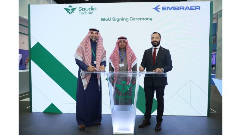 Saudia Technic and Embraer Services & Support have signed a Memorandum of Understanding (MoU) to commence collaboration involving maintenance and training capabilities.