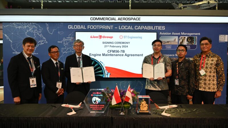 PT Lion Group, the largest airline in Indonesia and Southeast Asia, has awarded ST Engineering's Commercial Aerospace business a new five-year agreement for CFM56-7B engine maintenance.