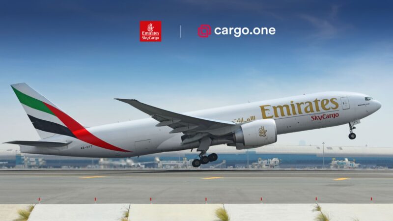 Emirates has announced that its cargo service - SkyCargo - is now live on digital air freight marketplace, cargo.one.