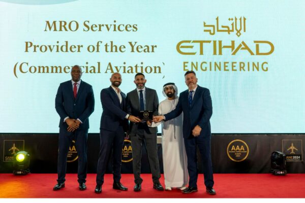 Etihad Engineering has been named the 'MRO Services Provider of the Year' award in the field of commercial aviation at the Aviation Achievement Awards 2024 held in Dubai, UAE.
