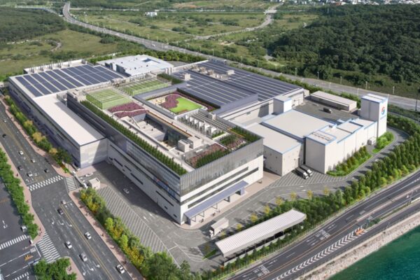 Aerial view of Korean Air's new engine maintenance facility in Unbuk, Yeongjong Island near Incheon International Airport, South Korea.