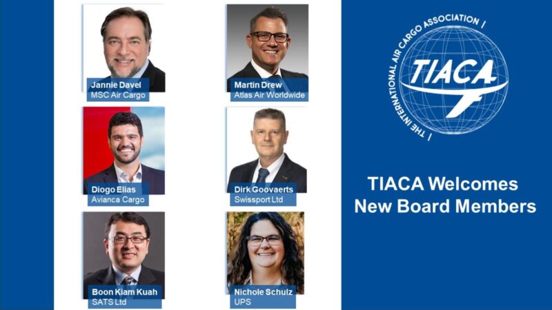 The International Air Cargo Association (TIACA) has announced that six new members have been appointed to serve on its board of directors ensuring effective representation across the industry.
