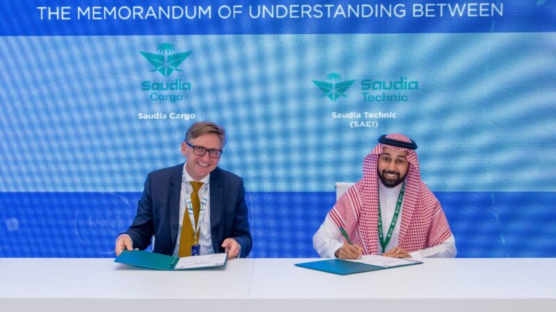 An agreement has been signed between Saudia Cargo and Saudia Technic to establish the national cargo carrier’s new headquarters at Saudia Technic's MRO Village located at King Abdulaziz International Airport in Jeddah.