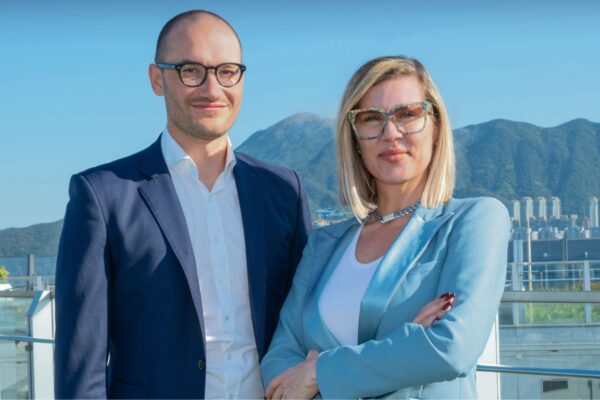 Moritz Claussen, founder and co-chief executive of cargo.one and Kirsten de Bruijn, WestJet's executive vice president of cargo