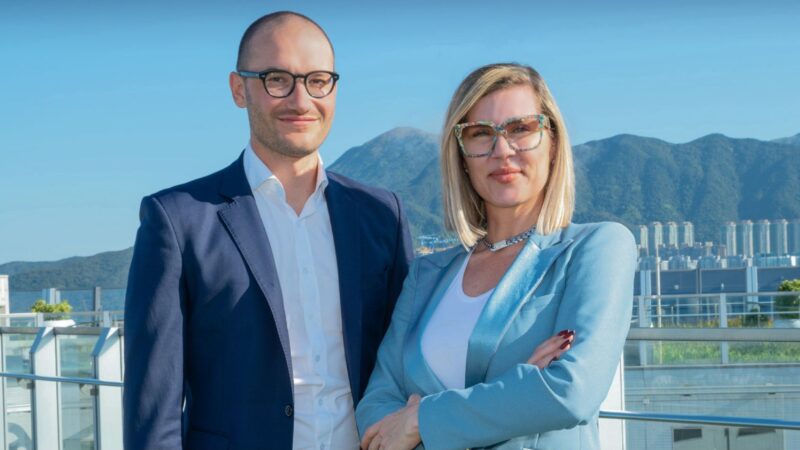 Moritz Claussen, founder and co-chief executive of cargo.one and Kirsten de Bruijn, WestJet's executive vice president of cargo