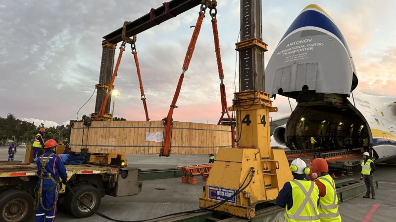 Antonov transports time-critical oversized equipment from Italy and Brazil to Chile