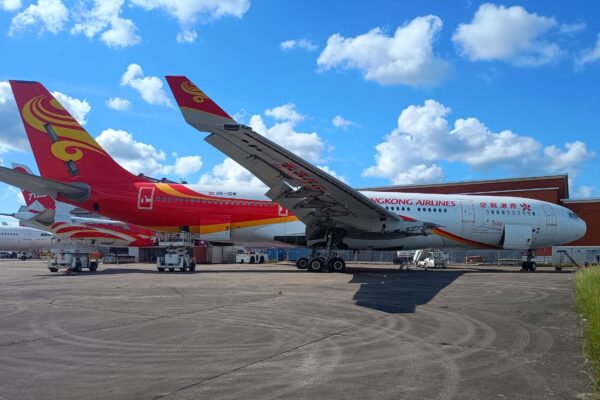 The 23-year-old ex-Hong Kong Airlines Airbus 330.