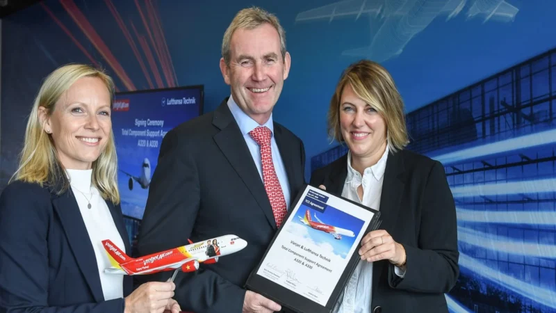 Vietnamese low-cost airline Vietjet has entered into an exclusive Total Component Support (TCS) agreement with MRO provider Lufthansa Technik.
