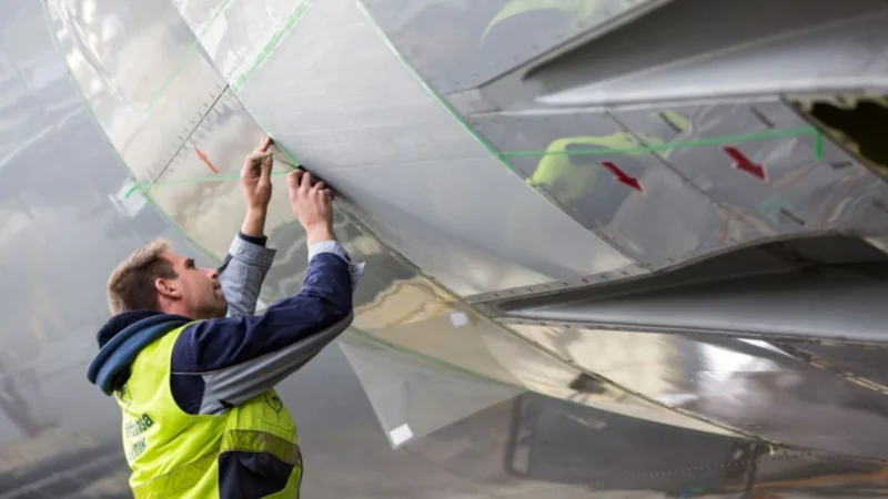 From winter 2024, four Boeing 777-200ERs of Austrian Airlines will be equipped with Lufthansa Technik's fuel-saving AeroSHARK surface film technology.