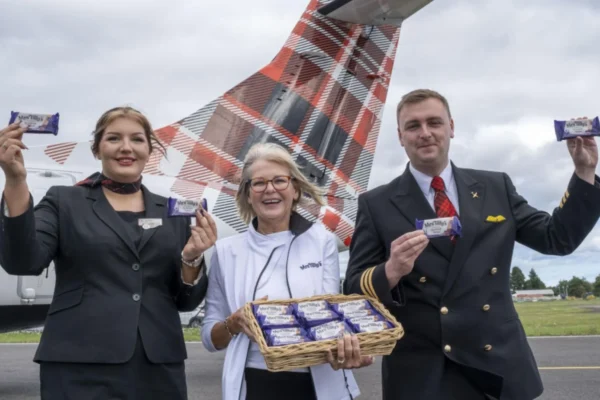 Scotland-based regional carrier Loganair has announced a partnership Mrs Tilly’s to distribute over half a tonne (54kg) of Scottish tablet to its customers on-board flights this September.