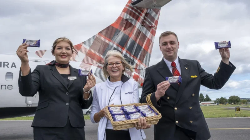 Scotland-based regional carrier Loganair has announced a partnership Mrs Tilly’s to distribute over half a tonne (54kg) of Scottish tablet to its customers on-board flights this September.