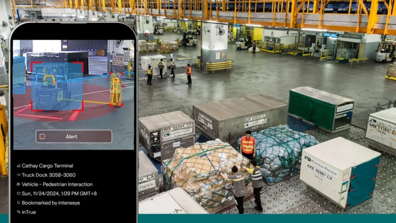 Partnering with AI-powered workplace safety solutions provider, Intenseye, Cathay Cargo Terminal will use advanced computer vision and AI algorithms to monitor safety and security hazards in real-time to mitigate potential incidents and improve safety at the workplace.