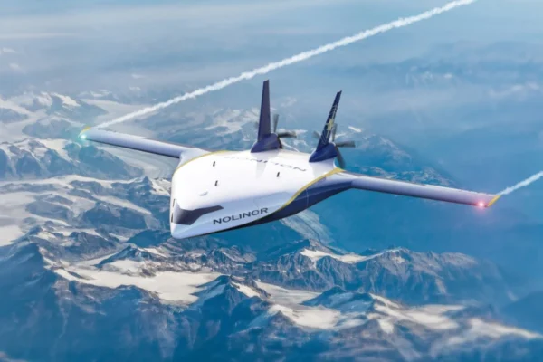 The Kona aircraft is a cutting-edge blended-wing-body freighter developed by Natilus, a San Diego-based aerospace innovator.