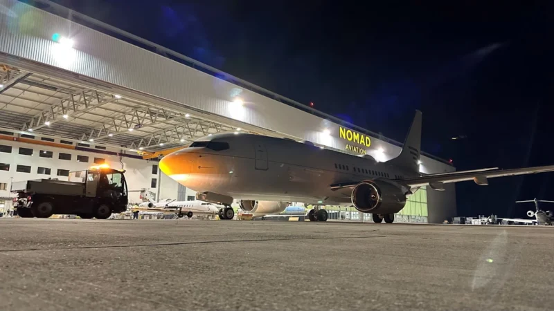 EASA Part-145 approved organisation Nomad Technics has recently completed a C-check on a Boeing BBJ aircraft at its facility in Basel, Switzerland.