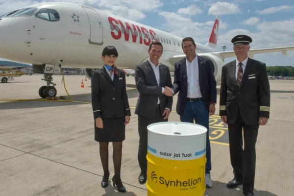 Swiss International Air Lines (SWISS) has become the first airline in the world to integrate the solar fuel manufactured by Swiss-based clean-tech pioneer Synhelion into its flight operations.