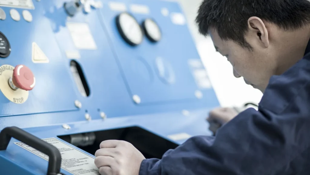Yu Liqun working at the ExecuJet Haite facility