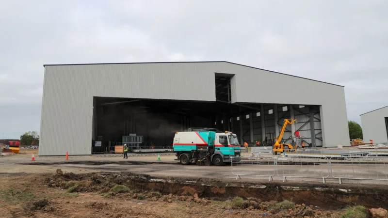 Aircraft painting firm Airbourne Colours is pressing ahead with expansion plans at Teesside International Airport, with its second aircraft paint facility – Hangar 9 – nearing completion and set to open in November.
