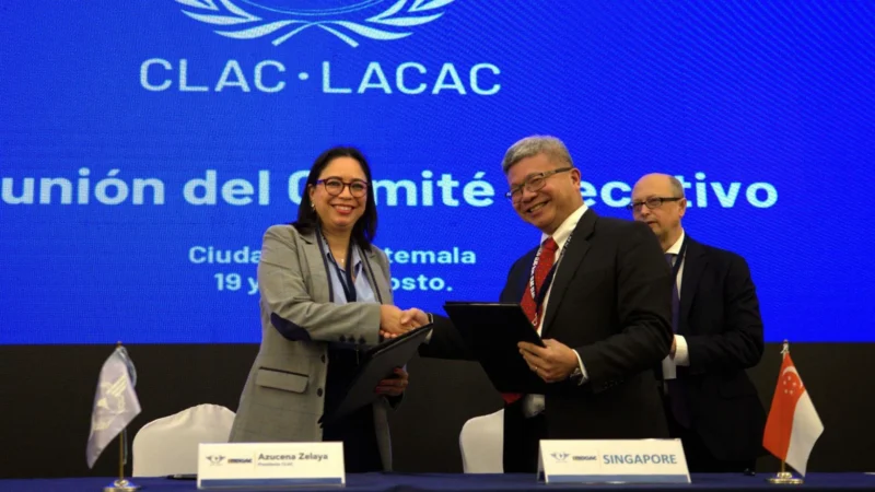 The Civil Aviation Authority of Singapore (CAAS) and the Latin American Civil Aviation Commission (LACAC) have signed a new Memorandum of Understanding (MoU) to boost cooperation in civil aviation training and capacity building across the Latin American region.