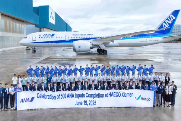 Engineering and maintenance provider, HAECO, has announced the completion of its 500th aircraft input for All Nippon Airways (ANA) at the its state-of-the-art facility at Xiamen Gaoqi International Airport.