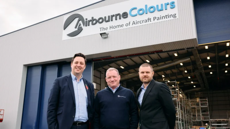 Aircraft painting firm Airbourne Colours has opened a second multi-million-pound aircraft painting facility at Teesside Airport, creating up to 40 new jobs as part of its ongoing expansion drive.