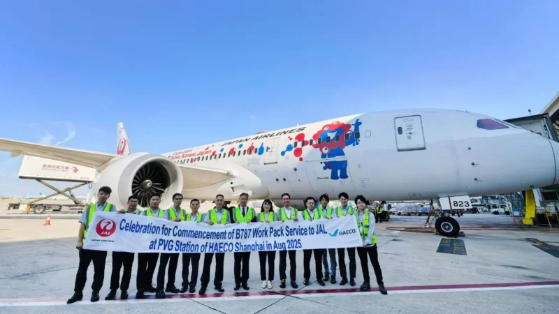 HAECO has expanded its line maintenance partnership with Japan Airlines (JAL) at Shanghai Pudong International Airport.