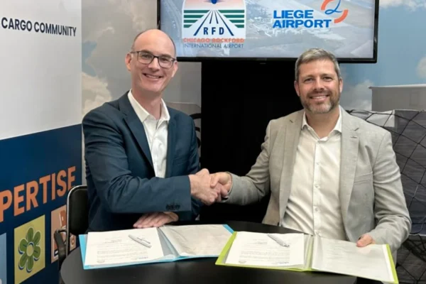 Liege Airport (LGG) and Chicago Rockford International Airport (RFD) have signed a sister airport agreement marking a new phase in transatlantic air cargo collaboration.