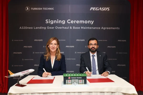 MRO provider Turkish Technic and Pegasus Airlines have strengthened their long-standing collaboration through two new agreements covering landing gear overhaul and base maintenance services for Pegasus’ Airbus A320neo fleet.