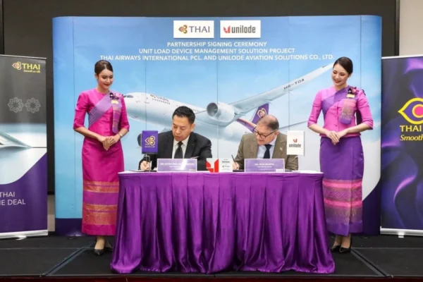 Thai Airways International has signed a strategic unit load device (ULD) management partnership with with Unilode Aviation Solutions (Unilode).