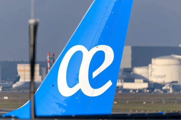 Close-up of tail fin of Air Europa