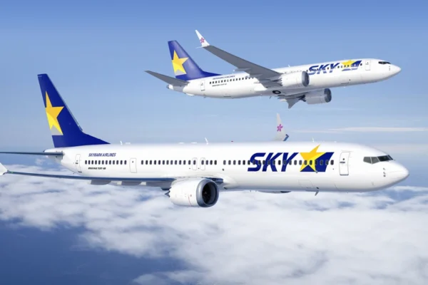 Rendering of Boeing 737-8 and 737-10 in Skymark Airlines livery. Credit Boeing