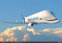BelugaXL in flight