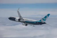 Boeing's new 737 MAX 9 has received FAA certification and is now being prepped for first delivery. Paul Weatherman photo. (PRNewsfoto/Boeing)
