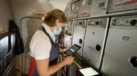 Corendon crew in galley