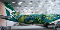 Spectacular paint scheme for the first of QantasLink's renewed fleet (Pic: Qantas)