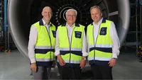 From L-R: Holger Beck (CEO Lufthansa Technik Philippines); Frank-Walter Steinmeier (German Federal President); Soeren Stark (CEO Lufthansa Technik). Credit: Lufthansa Technik