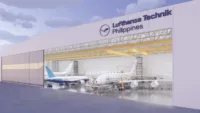 This rendering shows how the new facility in Clark could look like. Credit: MRO Facilities/Lufthansa Technik