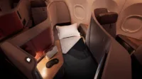 Lie-flat herringbone seats are a first for the Australian flag-carrier (Credit: Qantas)