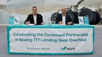 L-R: Keith Brown, director engineering at Cathay, and Gerald Steinhoff, chief commercial officer at HAECO Group.