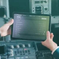 The electronic logbook lets flight crews report technical defects digitally and share them immediately with maintenance controllers and engineering teams.