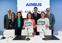 Air Canada and Airbus launch new decarbonisation initiatives on the opening day of the Farnborough International Airshow (Pic: Airbus SAS)